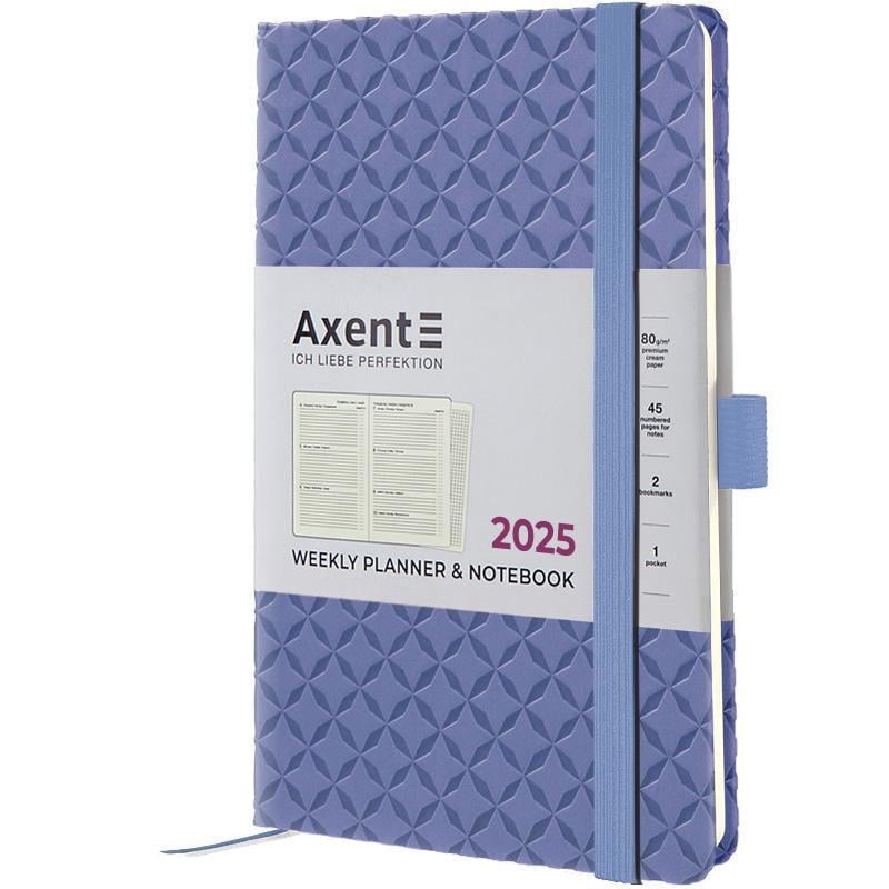 Щотижневик датований 2025 Axent Partner Gently 125x195 мм 192 стор. Бузковий (8522-25-02-A)