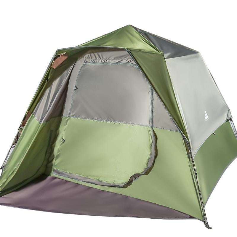 Туристическая палатка Shengyuan CC-SY-A55 6-местная автоматическая двухслойная водостойкая 2000 мм 2 входа москитные сетки Oxford PU 280х240х158 см