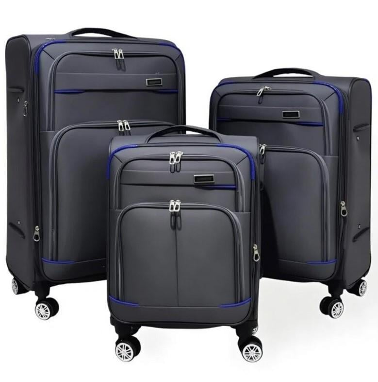 Комплект чемоданов тканевых на колесах Elemental 6 Volcanic Ash 3 шт. Серый (2104619199)