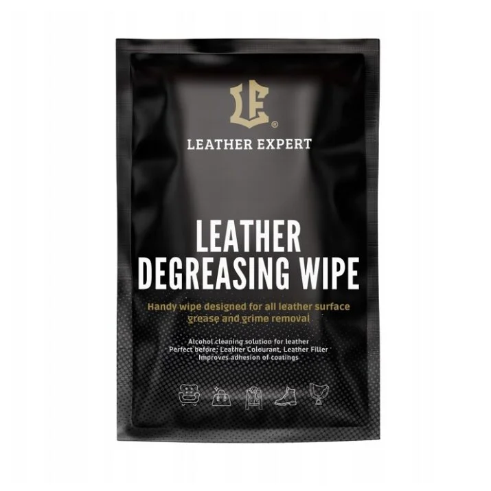 Серветка для знежирення шкіри Leather Expert Degreasing Wipe