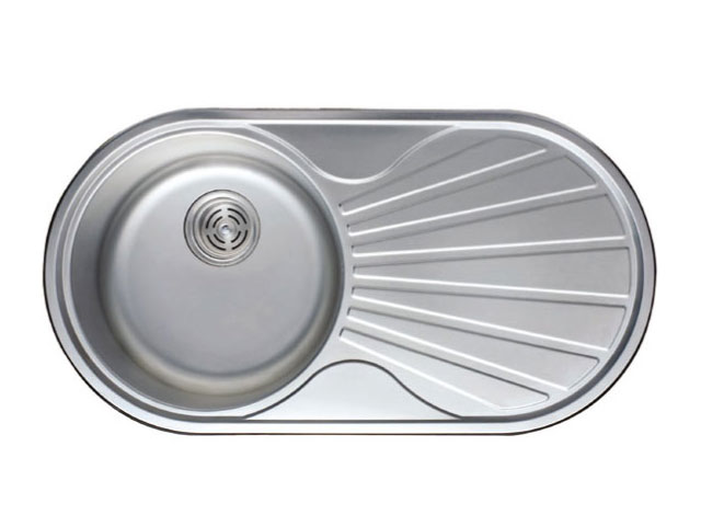 Мойка кухонная Aqua-World SANREMO 840х440 мм нержавейка декор 0,8 мм врезная левая