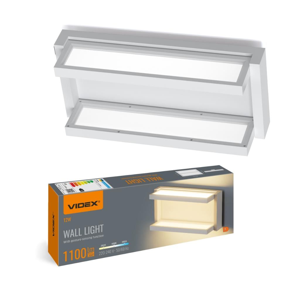 Светильник настенный LED Videx WL01 12W с сенсором Белый (33359481)