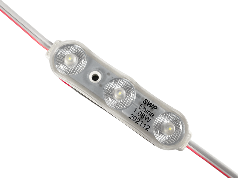 Светодиодный модуль Shine SMD2835 3 LED 12В 1.08Вт IP67 холодный белый (5817) - фото 1