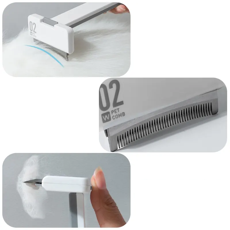 Фурминатор для кошек и собак Nerve Cat закругленный с кнопкой очистки L (2090544205) - фото 10