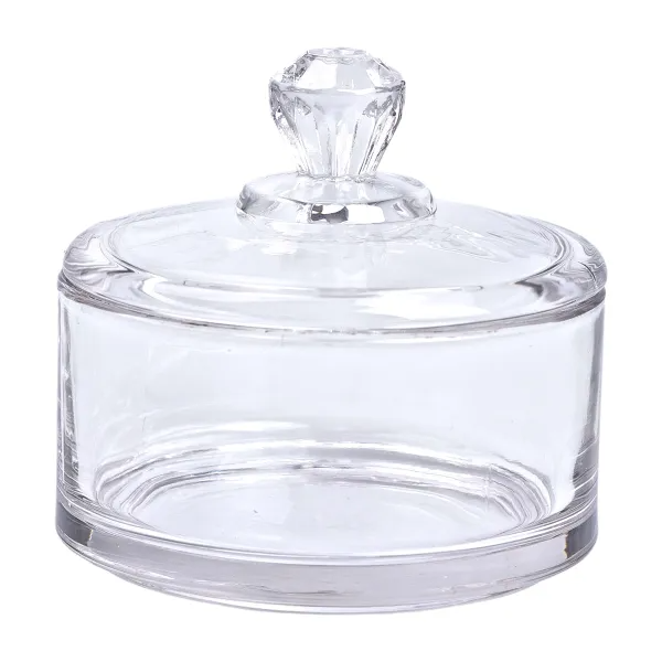 Конфетница с крышкой из толстого стекла Прозрачный (HP-YH-24) - фото 2