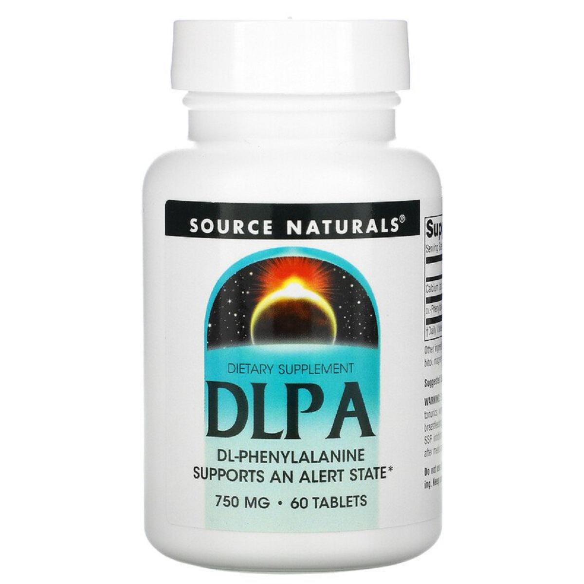 Фенилаланин DLPA Source Naturals 60 таблеток 750 мг (4071)