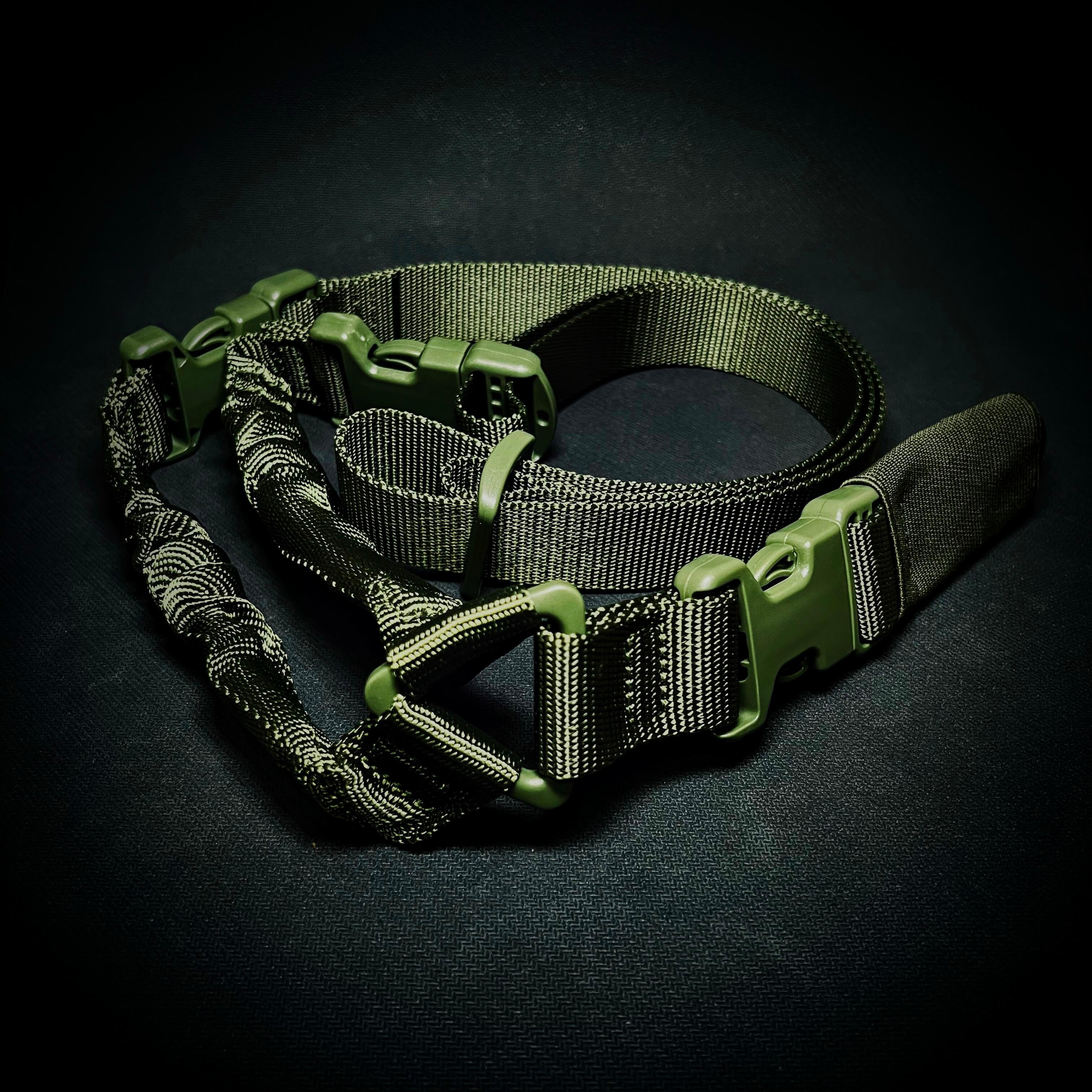 Ремень одноточечный с карабином и утяжкой Олива (one-point-1-ol) - фото 4 Ремень одноточечный с карабином и утяжкой Олива (one-point-1-ol) - фото 4