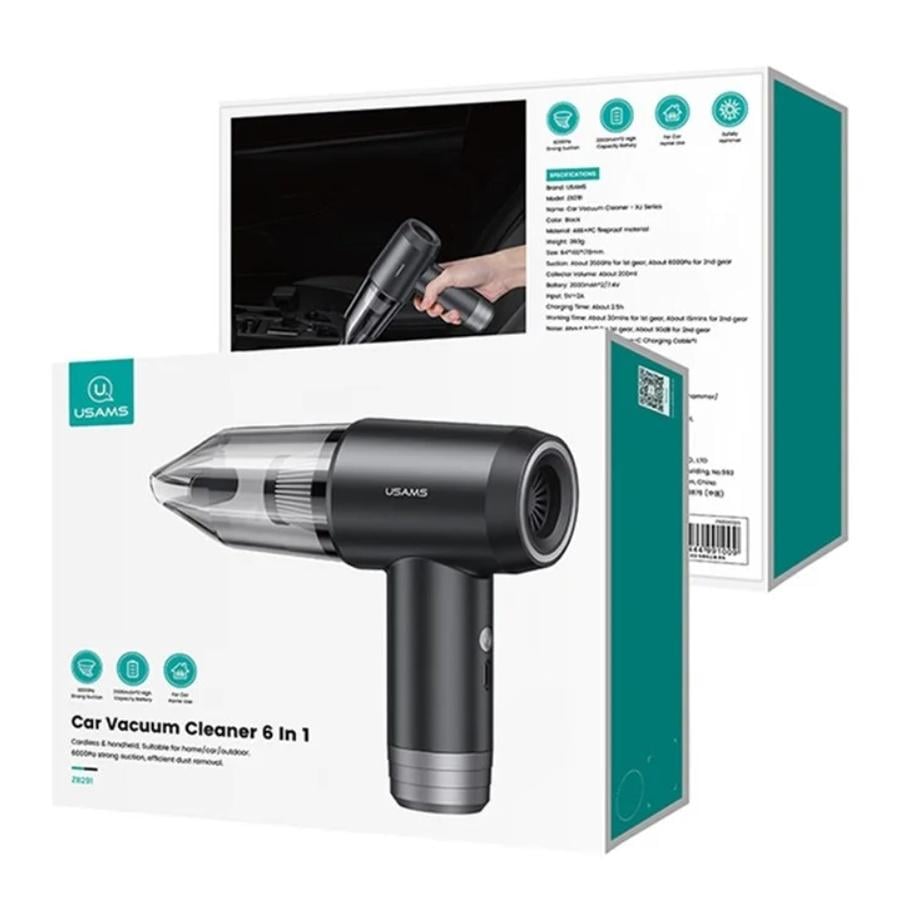 Пылесос автомобильный Usams ZB291 Car Vacuum Cleaner - XJ Series Black (ZB291XCQ01) Пылесос автомобильный Usams ZB291 Car Vacuum Cleaner - XJ Series Black (ZB291XCQ01)