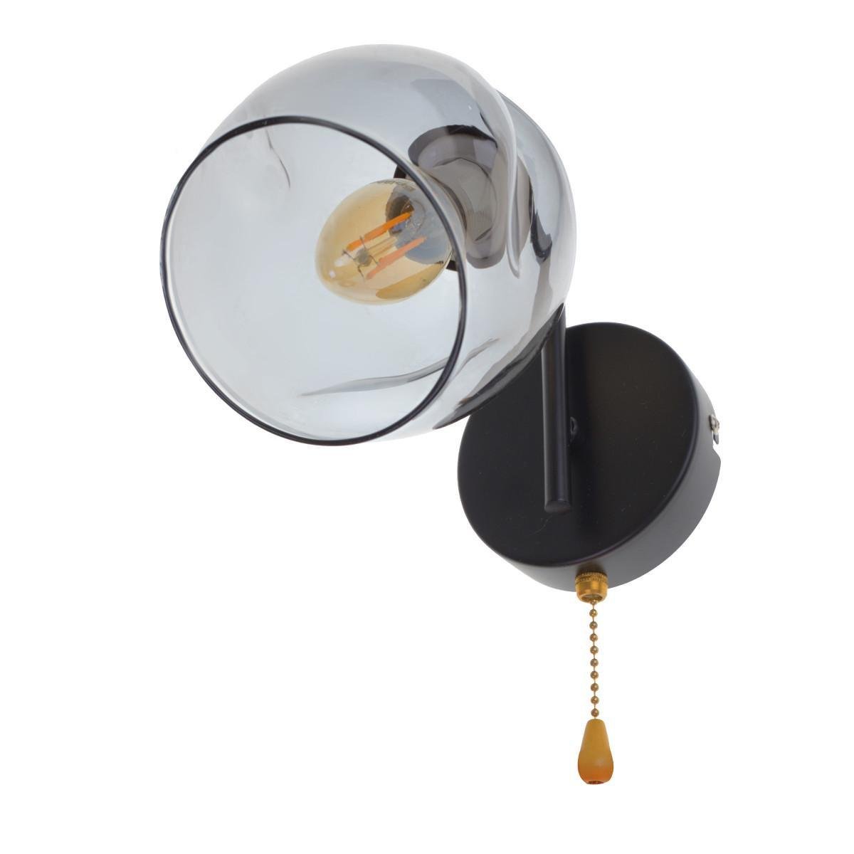 Бра Brille LK-718W/1 E14 BK+FG Черный/Серый