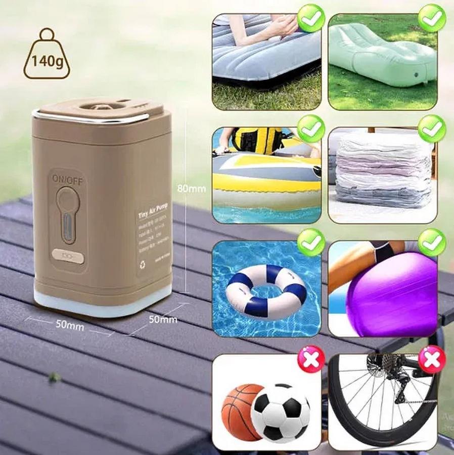 Насос туристический аккумуляторный с фонариком и набором насадок Койот (27617557) - фото 14 Насос туристический аккумуляторный с фонариком и набором насадок Койот (27617557) - фото 14