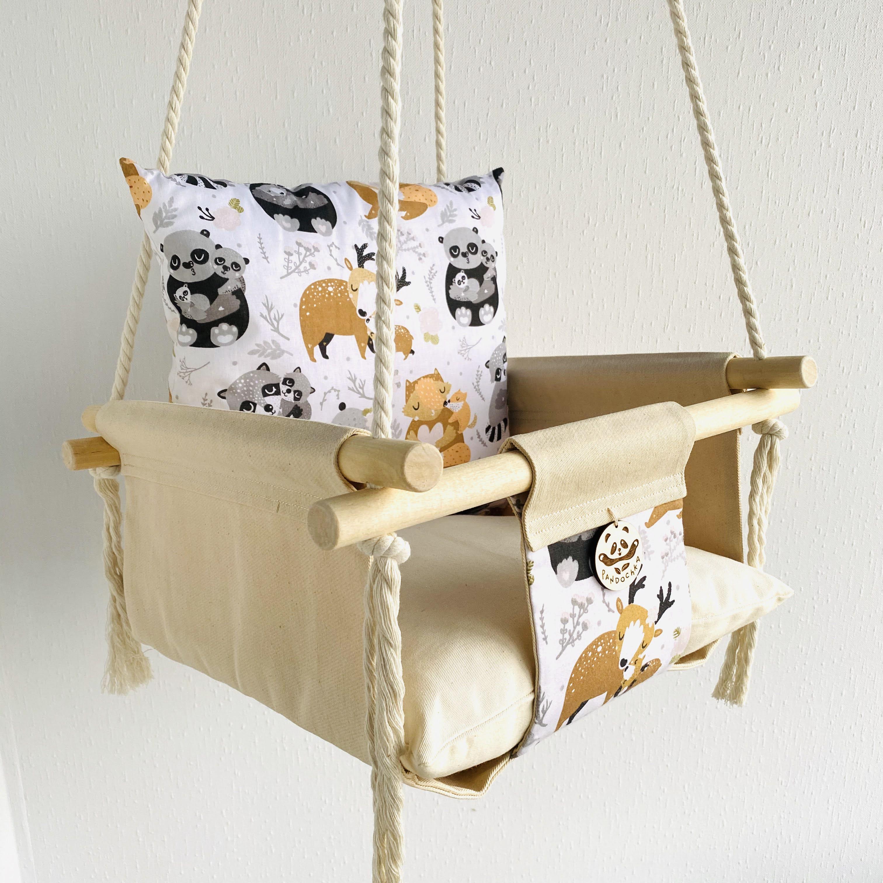 Тканинна дитяча гойдалка 40х40 см Тварини (4850386-De)