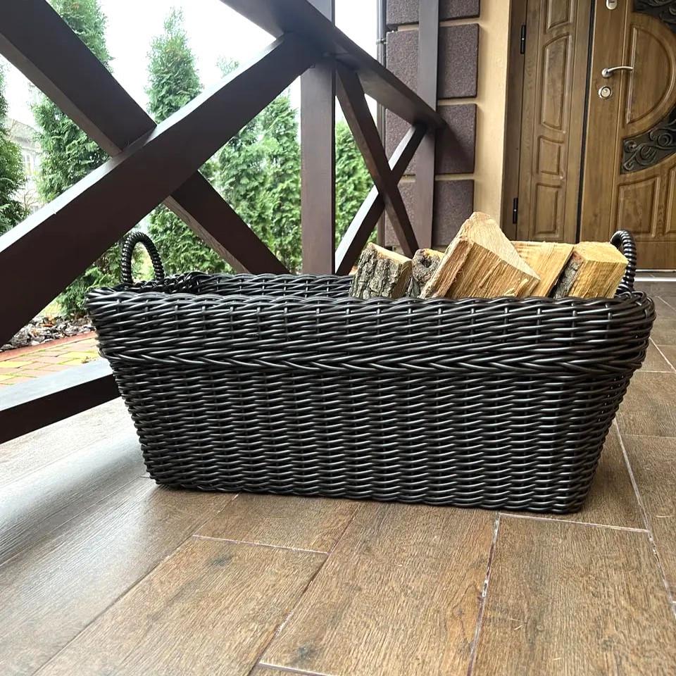 Дровница для печи из ротанга 40 л (27709717)