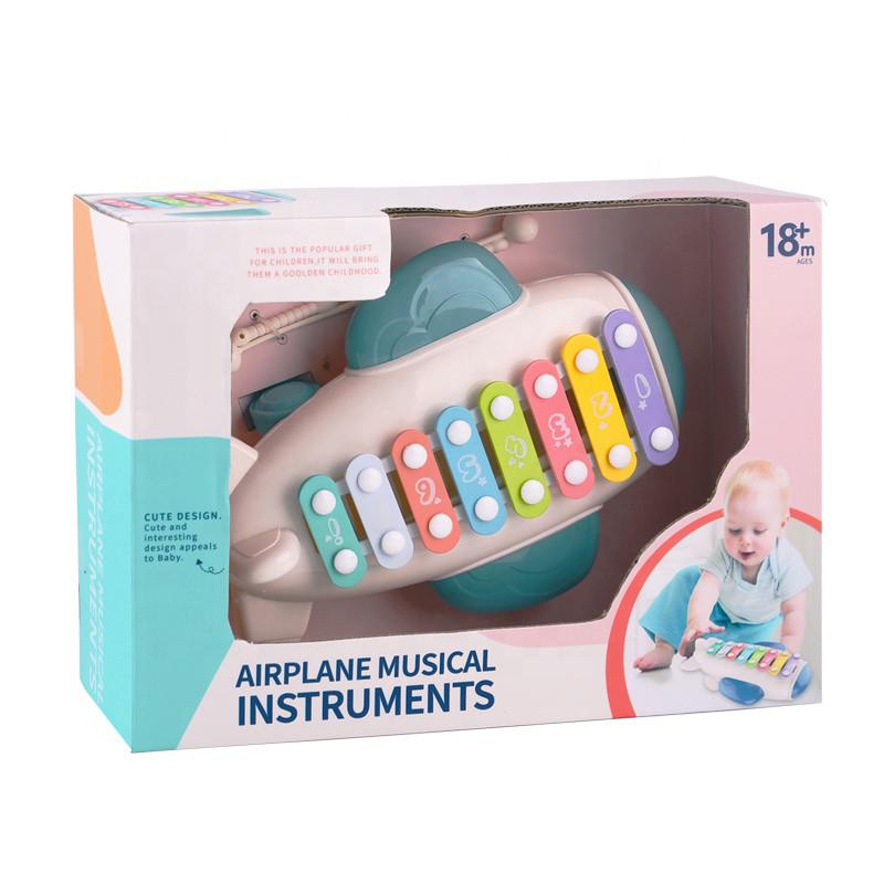 Ксилофон іграшковий 668-156 Літак з ударними паличками у подарунковій коробці Зелений (29901403) - фото 2 Ксилофон іграшковий 668-156 Літак з ударними паличками у подарунковій коробці Зелений (29901403) - фото 2