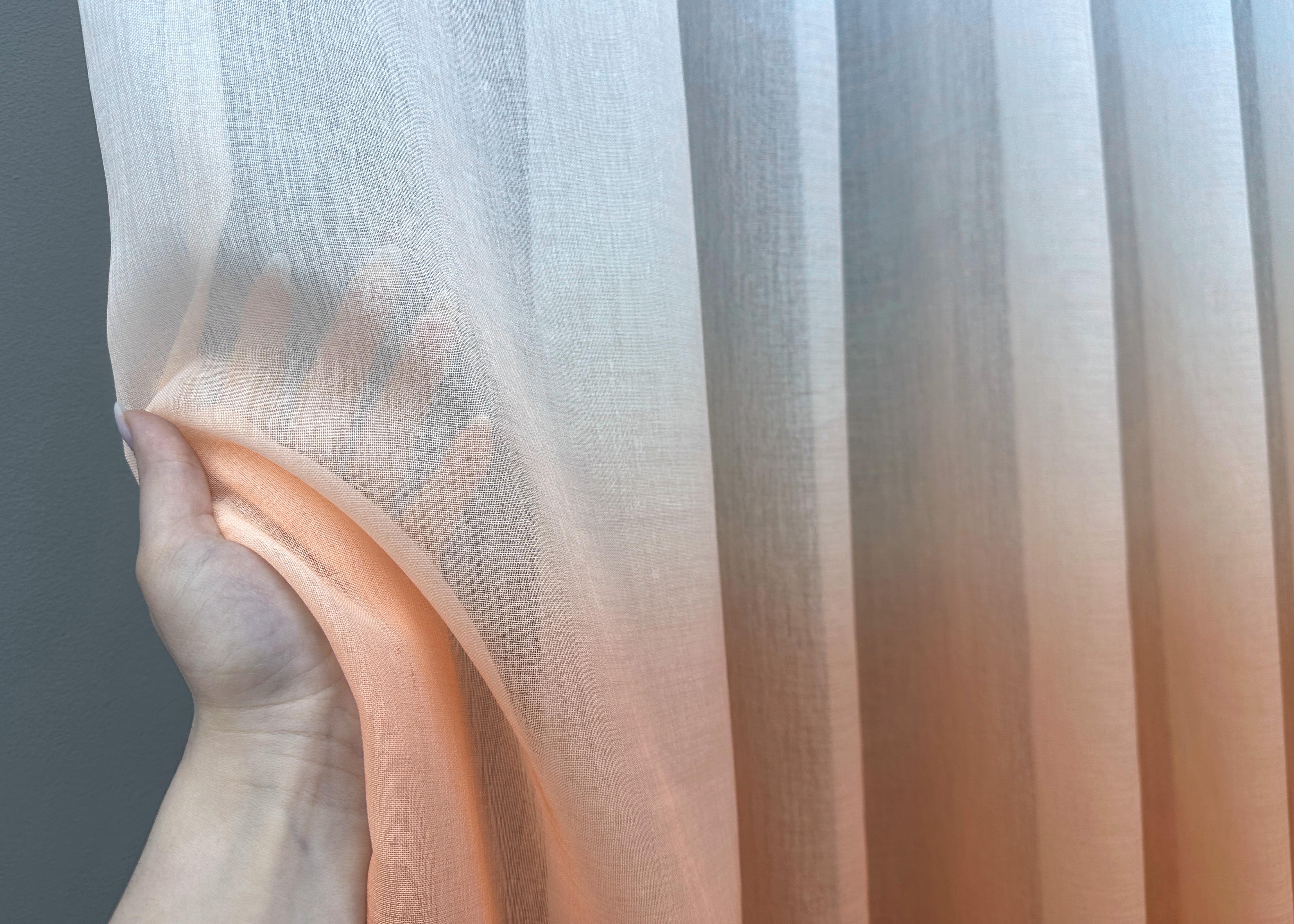 Тюль VR-Textil №578т Омбре Батист 300х250 см Персиковый/Белый (40-027) - фото 4