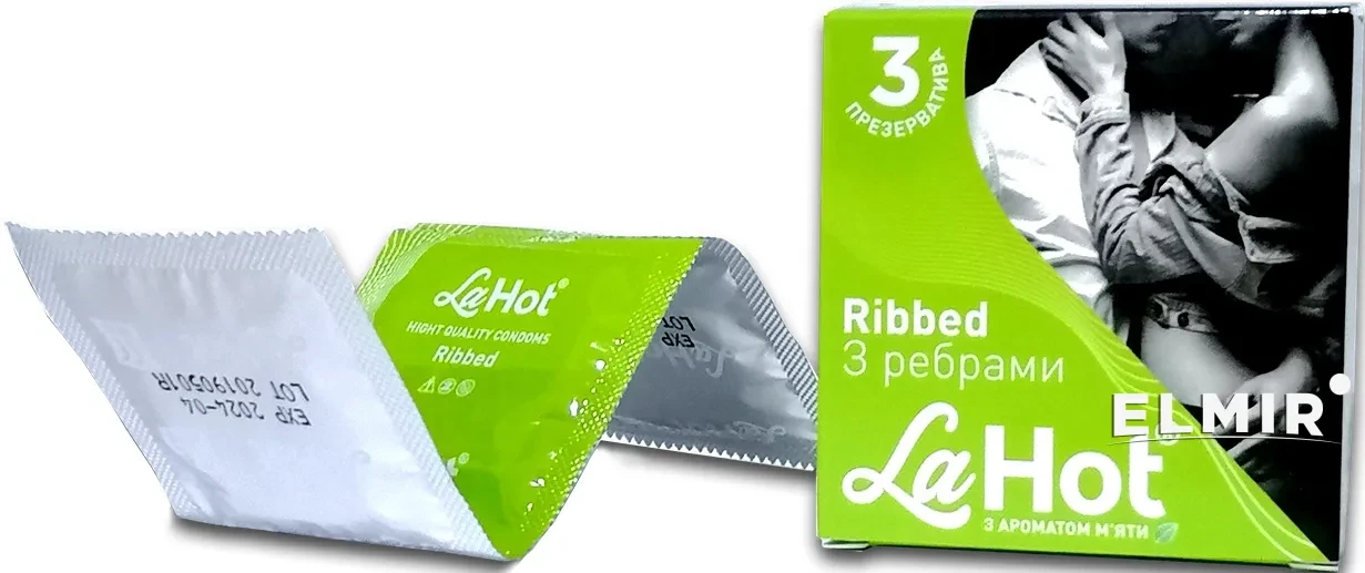Презервативы LA HOT RIBBED ребристые 3 шт. (000006122)