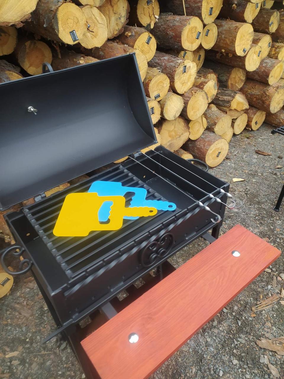 Мангал-барбекю дачний сталь 4 мм на 12 шампурів (1785687424) - фото 7 Мангал-барбекю дачний сталь 4 мм на 12 шампурів (1785687424) - фото 7