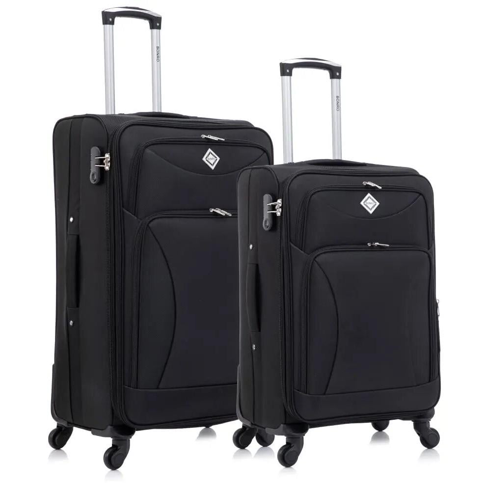 Набір тканинних валіз Bonro Tourist велика середня 2 шт. Чорний (42400953) - фото 1 Набір тканинних валіз Bonro Tourist велика середня 2 шт. Чорний (42400953) - фото 1