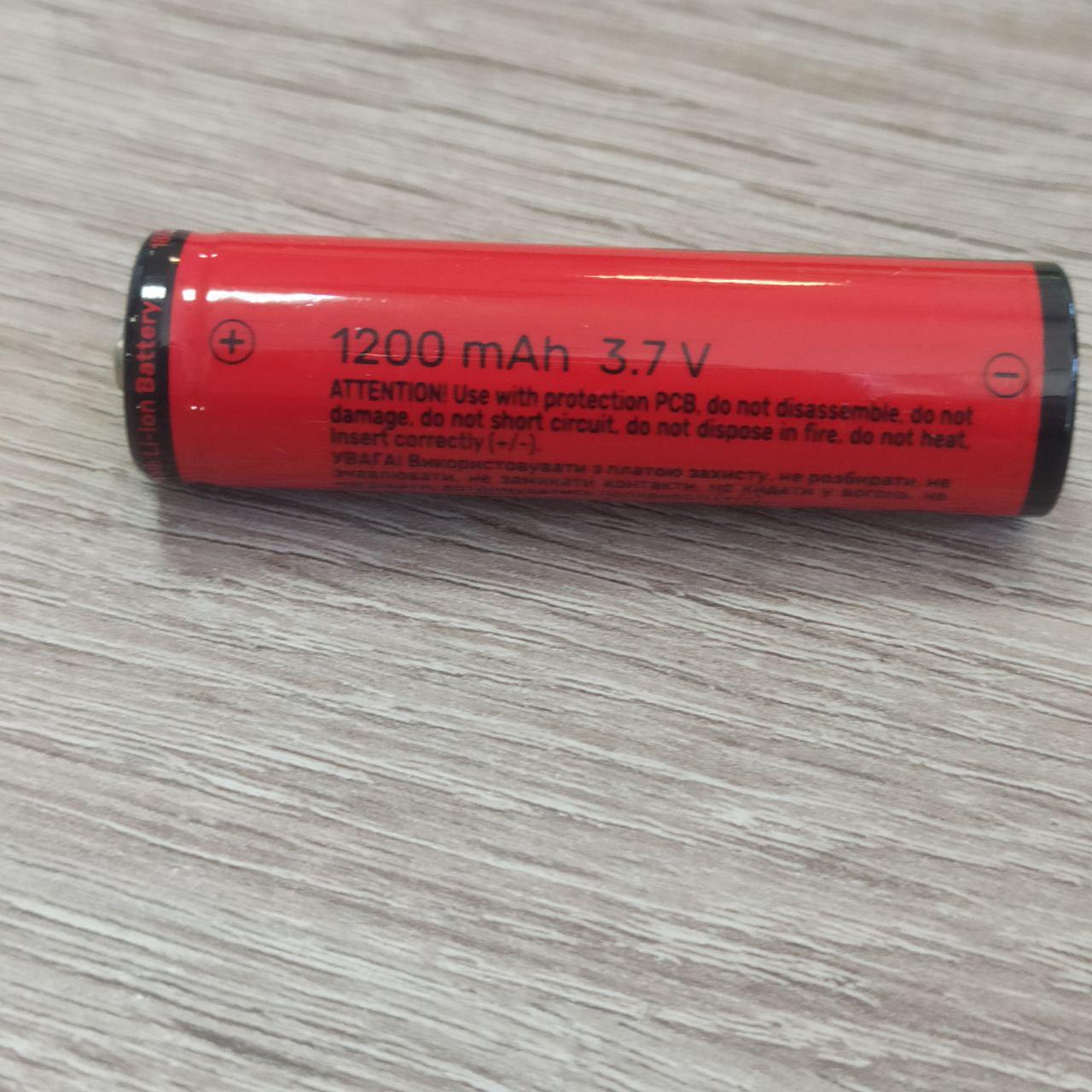 Аккумулятор TITANUM 18650 Li-ion с контактом 3,7 V 1200 mAh 18х65 мм 1 шт. (049043) - фото 2