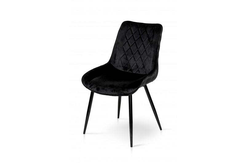 Кухонний стілець Мікс Меблі Korfu велюр Чорний - фото 1 Кухонний стілець Мікс Меблі Korfu велюр Чорний - фото 1