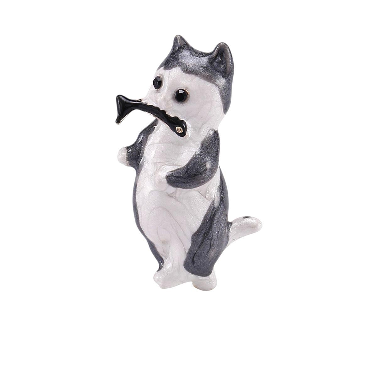 Брошь Кошка с рыбой (494693321)