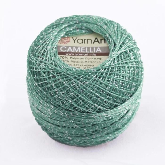 Пряжа YarnArt Camellia с металлическими блистерами 20 г Мятный №427 (3018368957) Пряжа YarnArt Camellia с металлическими блистерами 20 г Мятный №427 (3018368957)