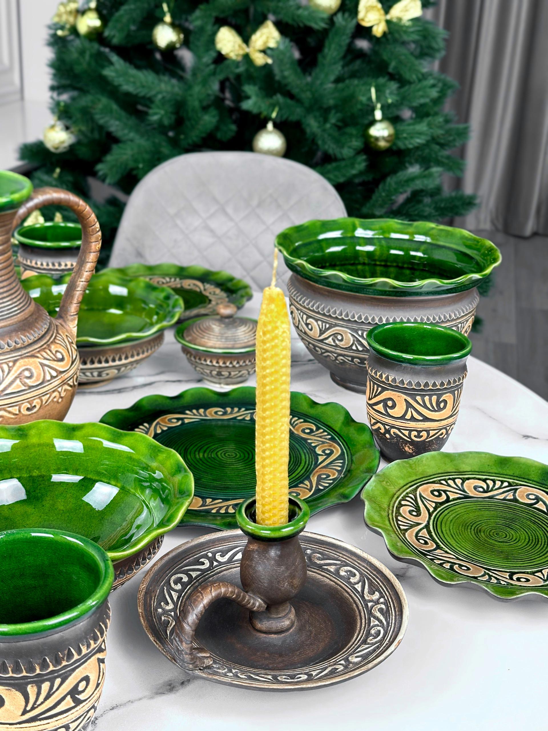 Набор глиняной посуды Рождество на 4 человек Гражда Коричневый (17019-41) - фото 2