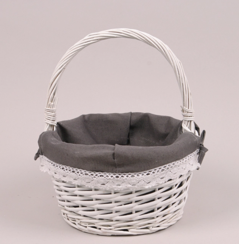 Корзина с тканью круглая (46214)