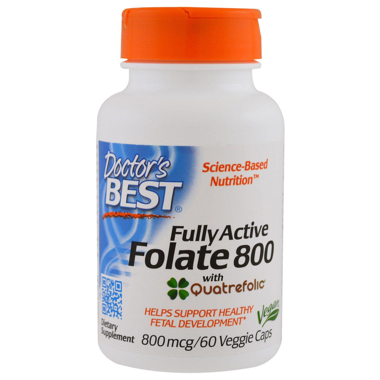 Фолат активований Quatrefolic Doctor's Best 60 гелевих капс. 800 мкг (7216)