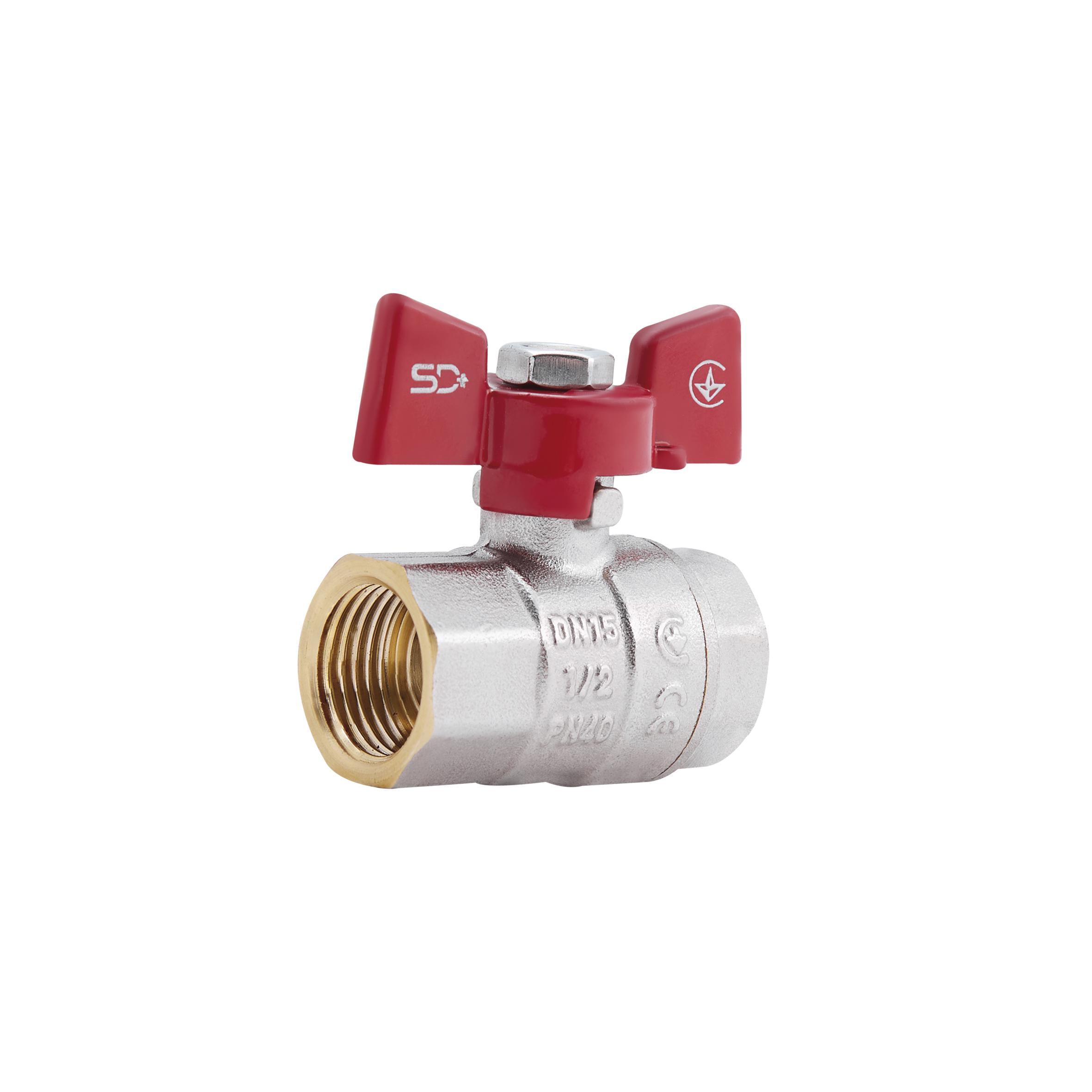 Кран шаровой SD Plus 1/2" ВР для воды SD602NW15PN40 (15382)
