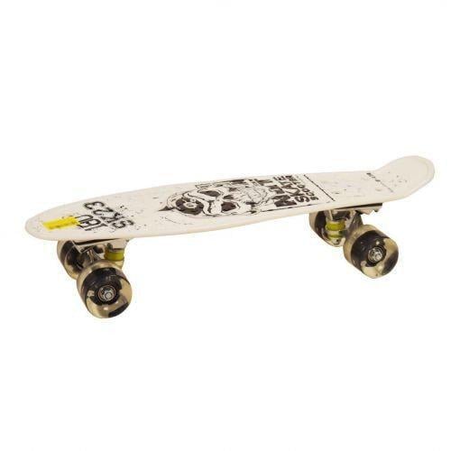 Пенниборд колеса с подсветкой Череп Белый - фото 1 Пенниборд колеса с подсветкой Череп Белый - фото 1