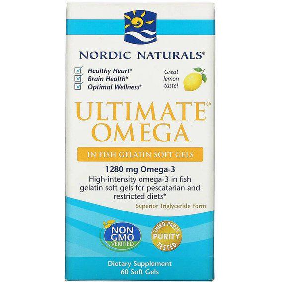 Омега 3 Nordic Naturals Ultimate Omega 1000 мг 60 Softgels Lemon (NOR01797)