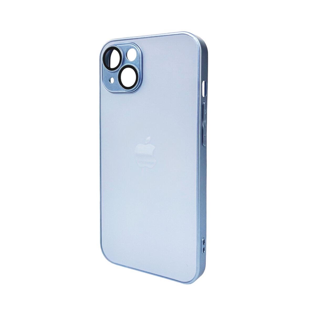 Противоударный чехол для Apple iPhone 12 AG Glass Matt Frame Color / Sierra Blue
