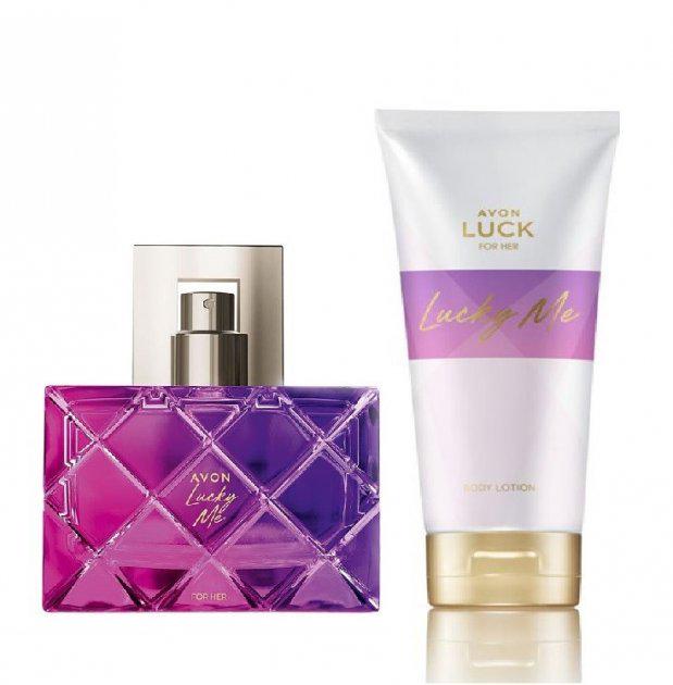 Набор женский парфюмированный Avon Lucky Me Intense 2в1 аромат 50 мл крем для тела 150 мл (AV33455)