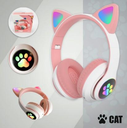 Комплект дитячий STN-28 навушники з котячими вушками/3D-ручка для малювання/пластик 200 м Різнокольоровий/Рожевий - фото 10