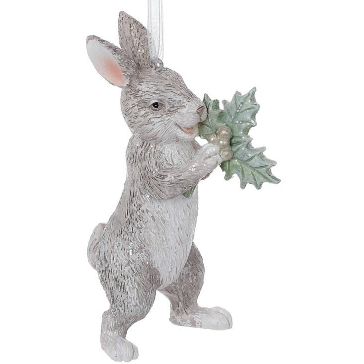 Декоративная фигурка на подвесе BonaDi Зайка с дубочком (K07-211)