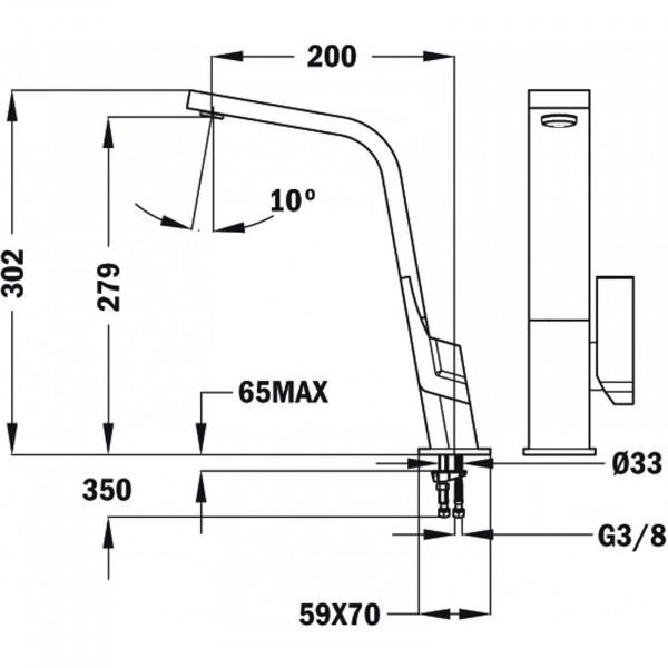 Смеситель для мойки Teka Icon H IC 915 Черный (33915020N) - фото 2