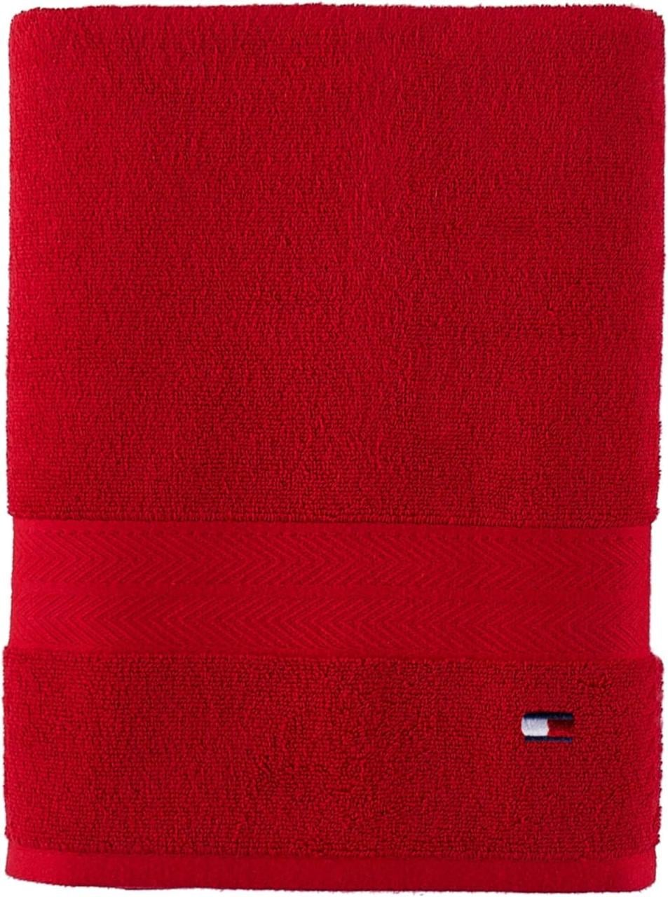 Полотенце банный Tommy Hilfiger Modern American Solid Cotton Bath Towel Красный (2018571132)