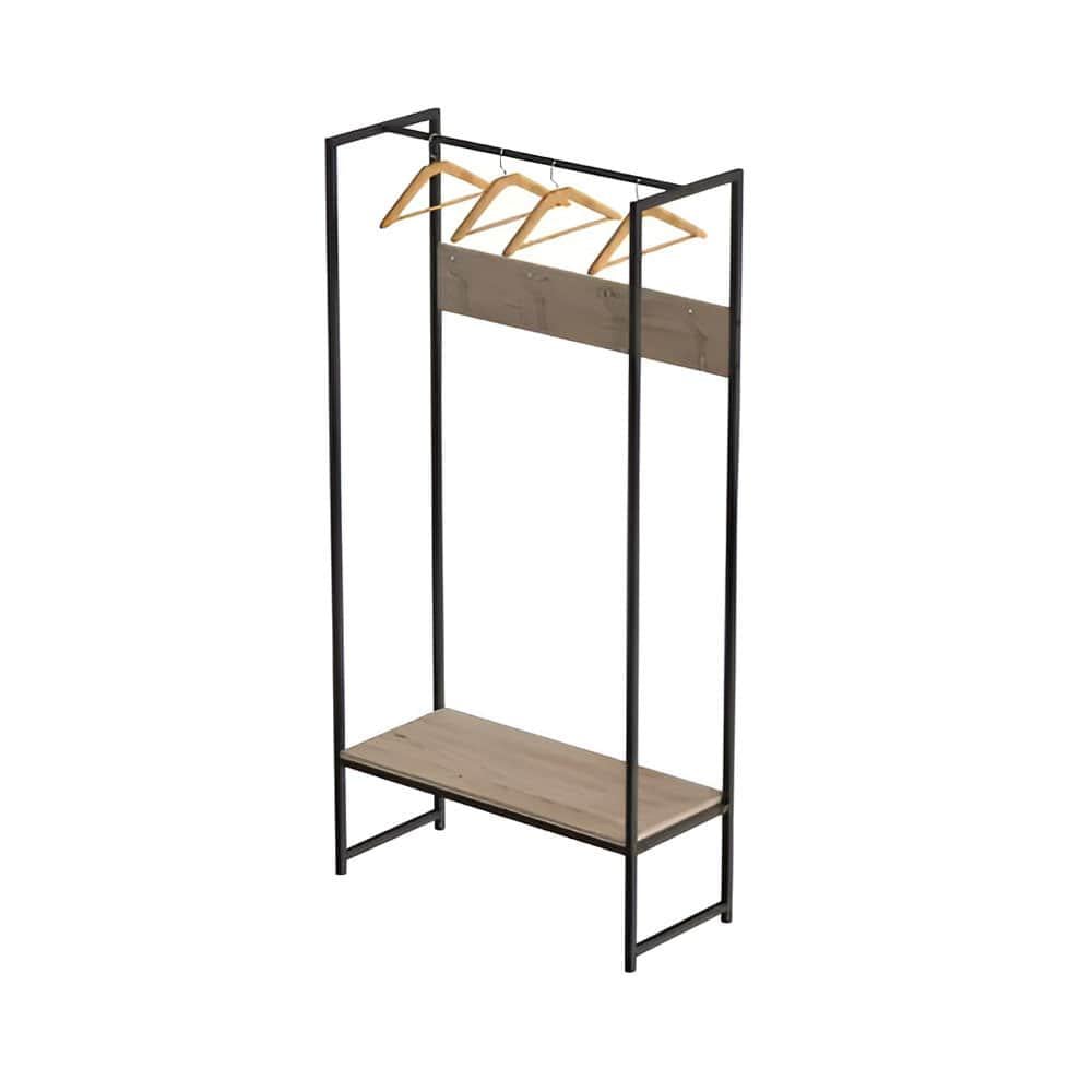 Вешалка модульная напольная Ferrum-decor Трелис 12 ДСП 16 мм 180x90x38 см Черный/Дуб Сан-Марино (FRD-104308)