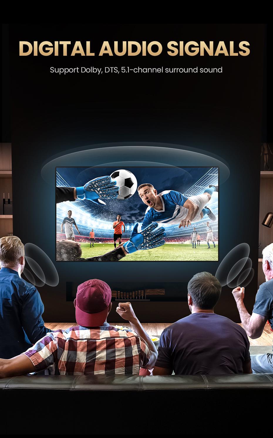 Кабель UGREEN RCA-RCA Коаксіальний Аудіо стерео S/PDIF Hi-Fi 5.1 Dolby нейлонове обплетення 3 м Чорний (40299) - фото 11 Кабель UGREEN RCA-RCA Коаксіальний Аудіо стерео S/PDIF Hi-Fi 5.1 Dolby нейлонове обплетення 3 м Чорний (40299) - фото 11