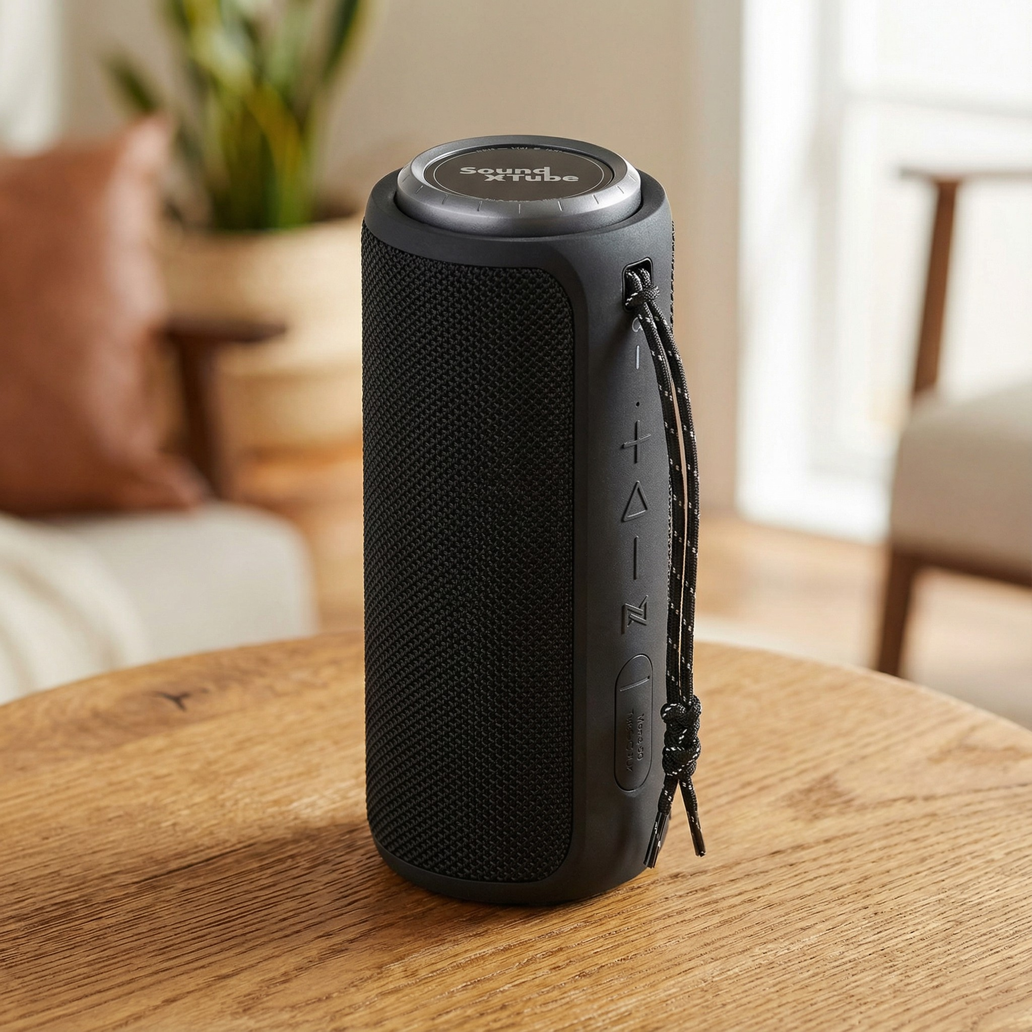 Колонка акумуляторна з 2 динаміками по 48 мм 2E SoundXTube TWS із захистом від води IPX7 Чорний (2E-BSSXTWBK)