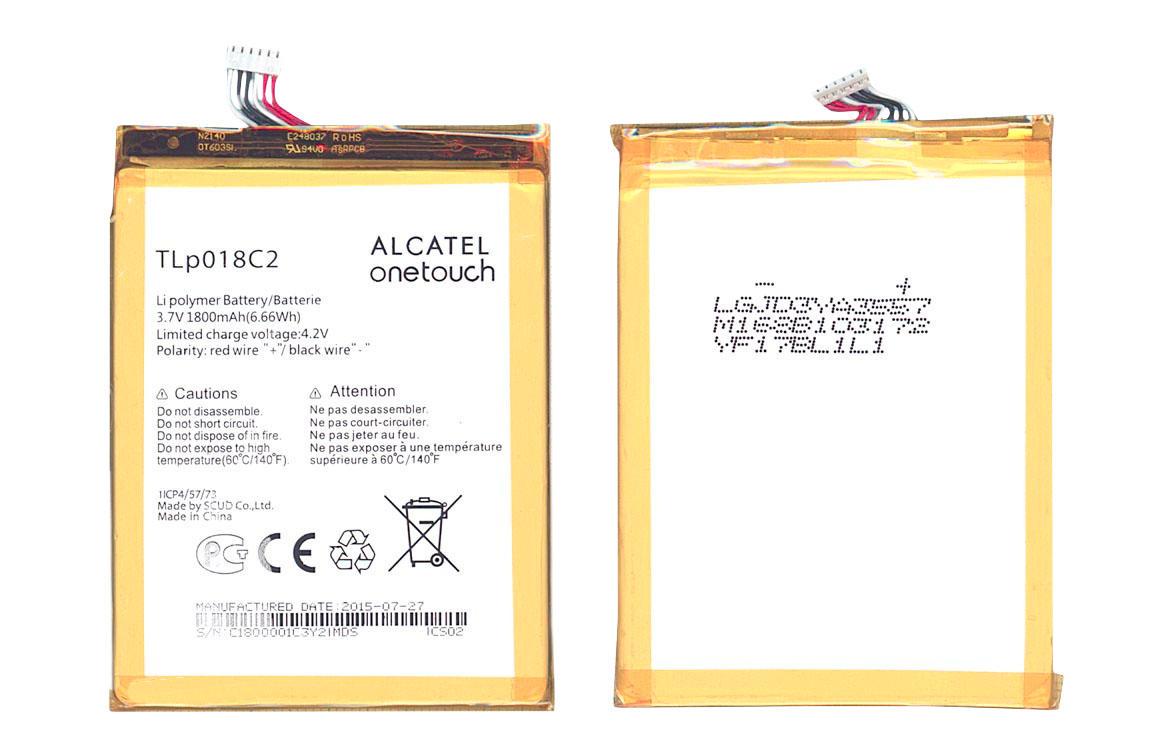 Акумулятор для смартфона Alcatel TLP018C2 One Touch Idol Ultra 6033 3,7V 1800 mAh 6,66 Wh White Акумулятор для смартфона Alcatel TLP018C2 One Touch Idol Ultra 6033 3,7V 1800 mAh 6,66 Wh White