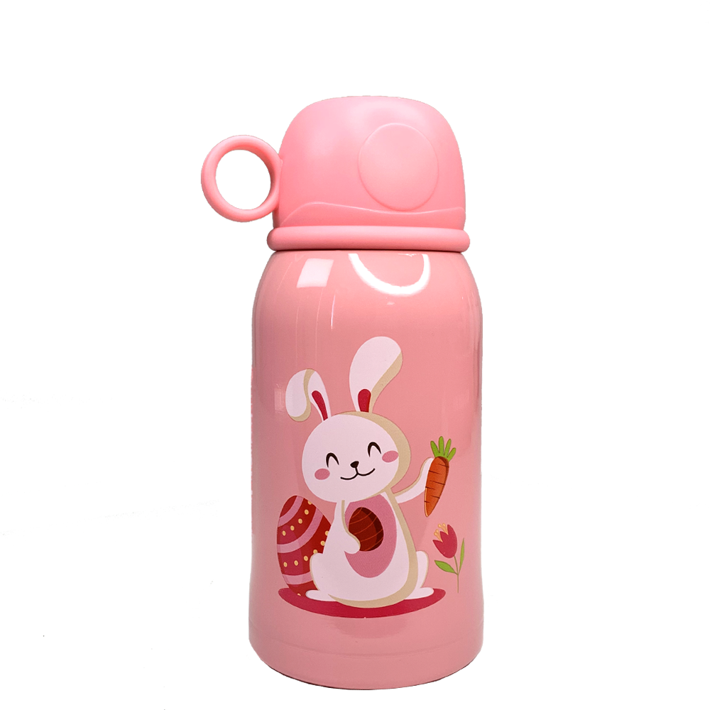 Термос детский с трубочкой Зайка 500 мл Розовый (15348647) - фото 2