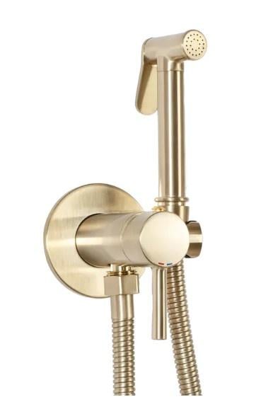 Набор гигиенический со смесителем Rea Lungo Brash Gold (REA-B6311)