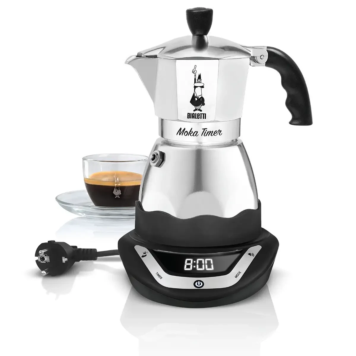 Гейзерна кавоварка Bialetti Moka Timer 3 чашки (0006092) - фото 3