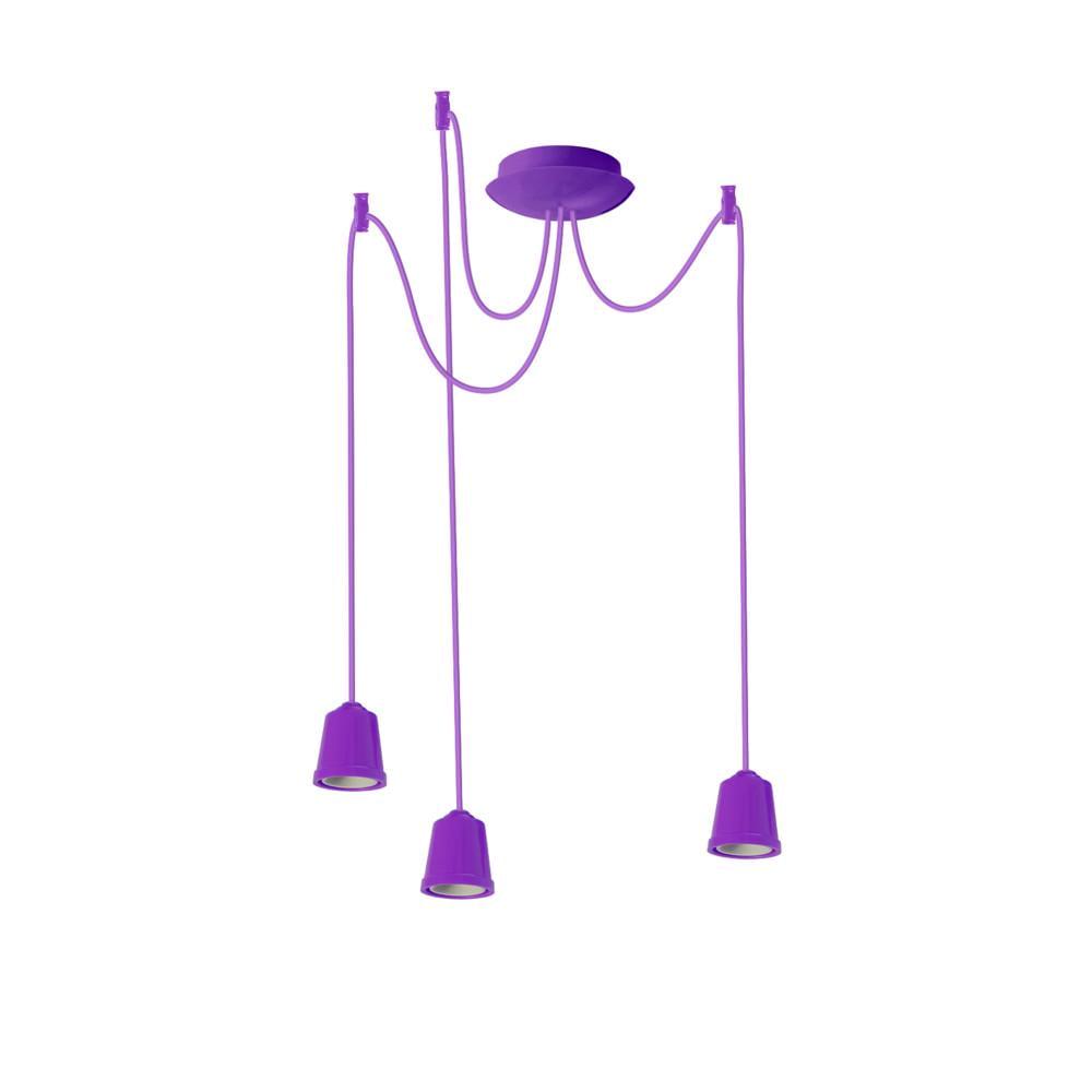 Підвісний світильник ERKA 323 стельовий 3xЕ27 2 м Фіолетовий (27551658)