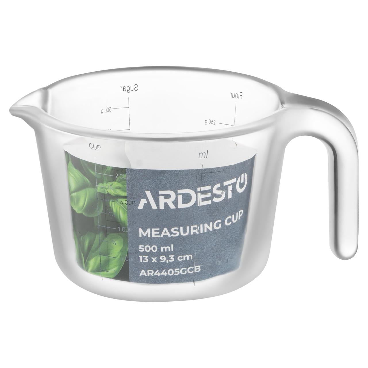 Мерный стакан ARDESTO 0,5 л боросиликатное стекло Прозрачный (AR4405GCB) Мерный стакан ARDESTO 0,5 л боросиликатное стекло Прозрачный (AR4405GCB)
