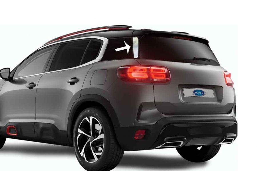 Хром накладки под спойлер Omsa Line для Citroen C5 Aircross 2017- гг. нержавеющая сталь Хром