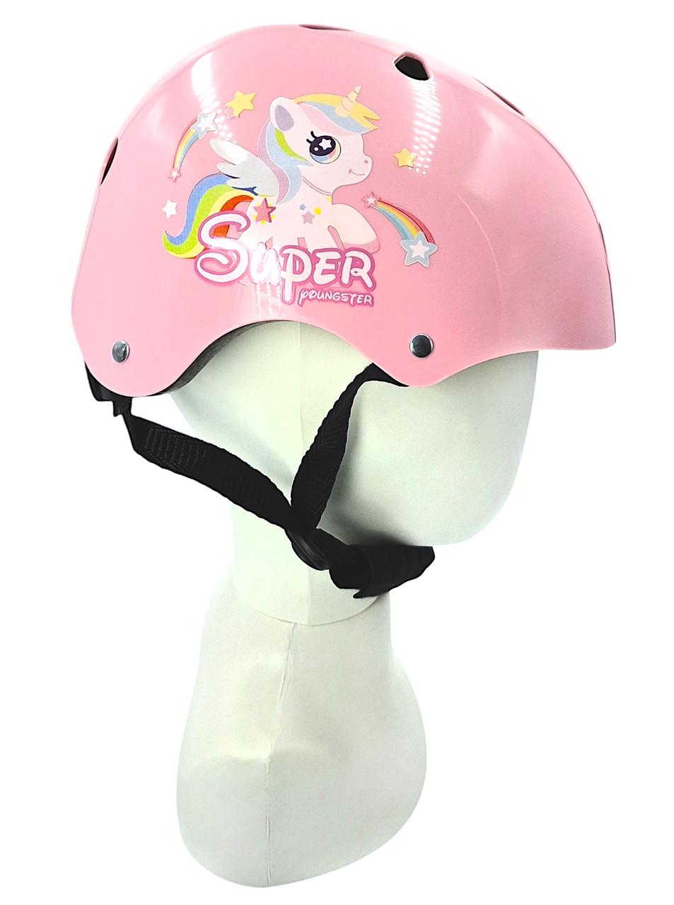 Комплект дитячий шолом та захист Yongkang GB24429-2009 S Єдиноріг р. 5-9 Рожевий (G0001136) - фото 2 Комплект дитячий шолом та захист Yongkang GB24429-2009 S Єдиноріг р. 5-9 Рожевий (G0001136) - фото 2