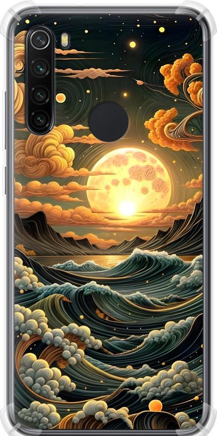 Чехол на Xiaomi Redmi Note 8 Арт волны (6332sp-1787-42517)