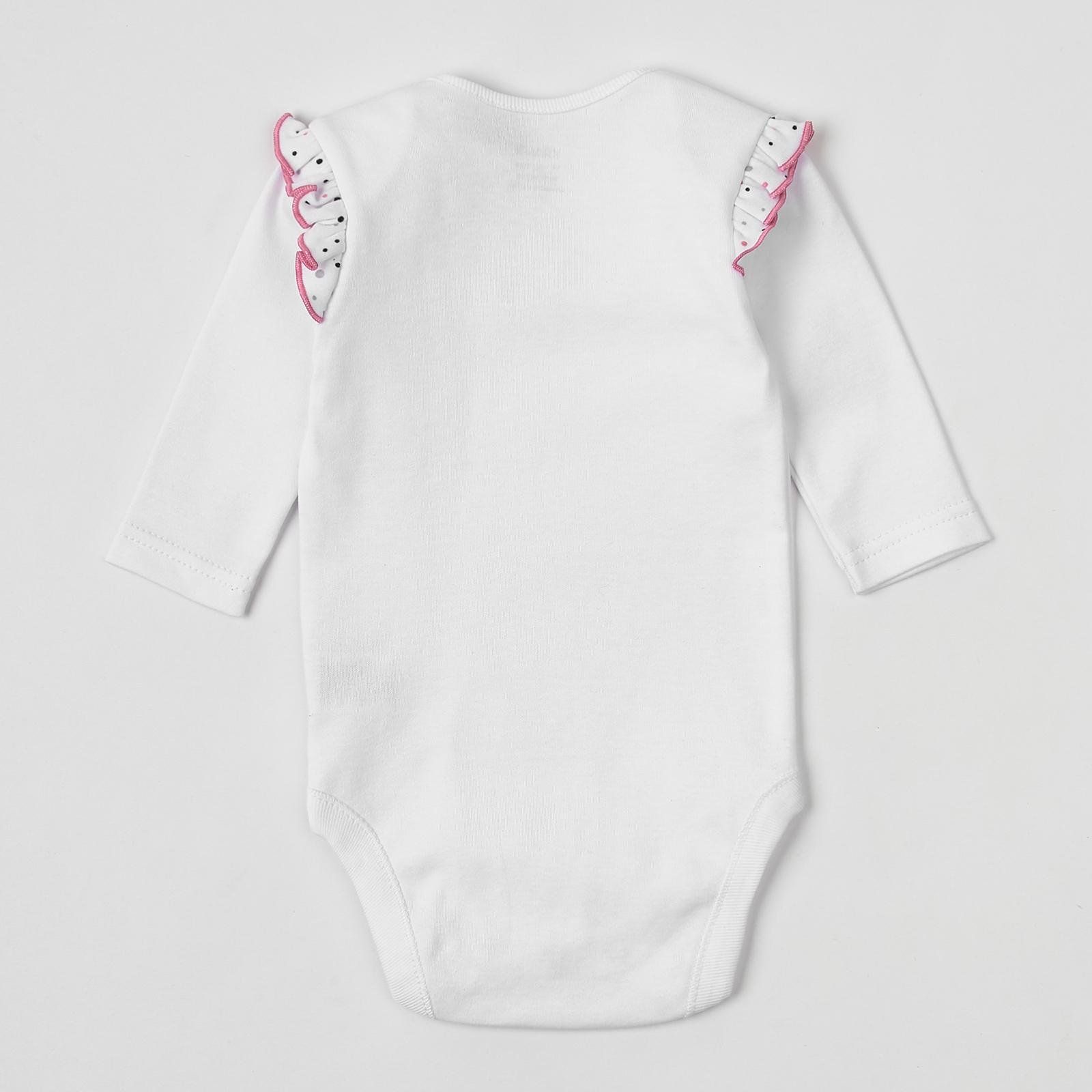 Боди с крылышками в горошек 74-80 см Белый - фото 2 Боди с крылышками в горошек 74-80 см Белый - фото 2